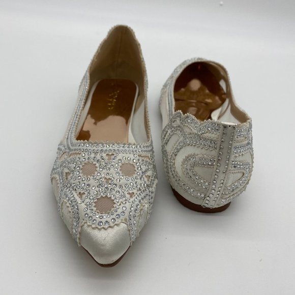 white pointed toe flats